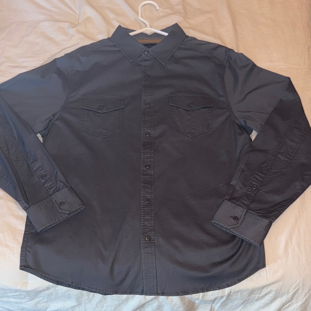Men's Charcoal Button-Down Shirt